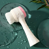 2 in 1 Facial Brush Cleansing Face Scrubber for Sensitive, Delicate, Dry Skin (1 Pc) (Stock:-1374)