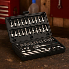 46pcs Metal 1 / 4"" Socket Set (Black, 46pcs) (Stock:-480)