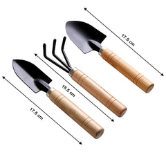 Wooden Handles of Garden Tools Set