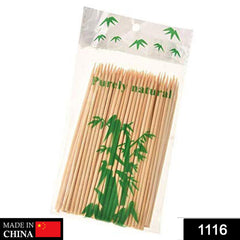 Natural Bamboo Wooden Skewers / BBQ Sticks for Barbeque and Grilling (Stock:-1200)