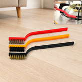 3-Piece Mini Wire Brush Set: Tackle Tough Cleaning Jobs (Multi-Material) (Stock:-6000)