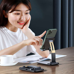 Phone Holder for Table, Foldable Universal Mobile Stand for Desk (Stock:-1000)