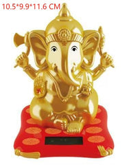 Solar-Powered Dancing Lord Ganesha Idol for Car Dashboard, Home Decor, and Spiritual Gift – Compact Decorative Figurine with Moving Head