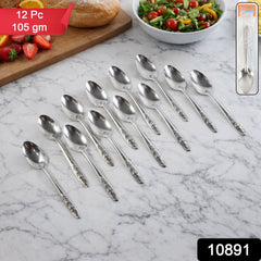 12 piece stainless steel spoon set