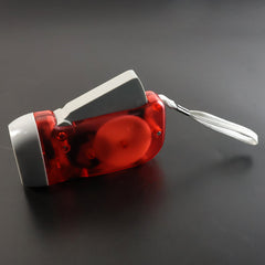 2-LED Hand Press Torch – Battery-Free Hand Crank Flashlight (Stock:-1400)