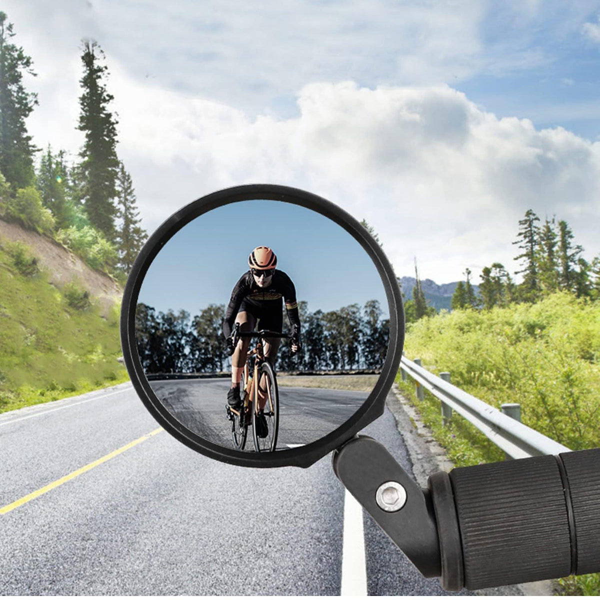 Bar End Bike Mirror: 360° Rotatable & Foldable (1 Pc) (Stock:-900)