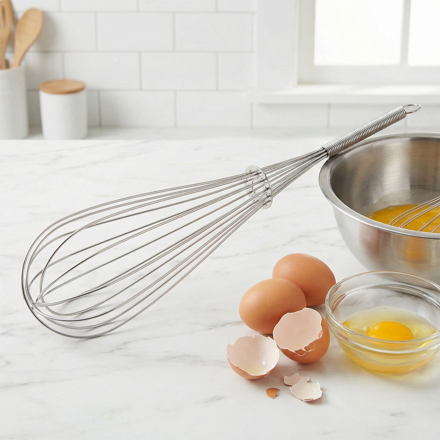 Manual Stainless-Steel Egg Beater Whisk (1 Pc) (Stock:-1000)