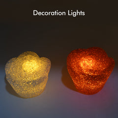 MULTI SHAPE SMALL LIGHT LAMPS LED SHAPE CRYSTAL NIGHT LIGHT LAMP (6 PC SET)