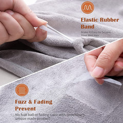DeoDap Quick Turban Hair-Drying Absorbent Microfiber Towel - size reference