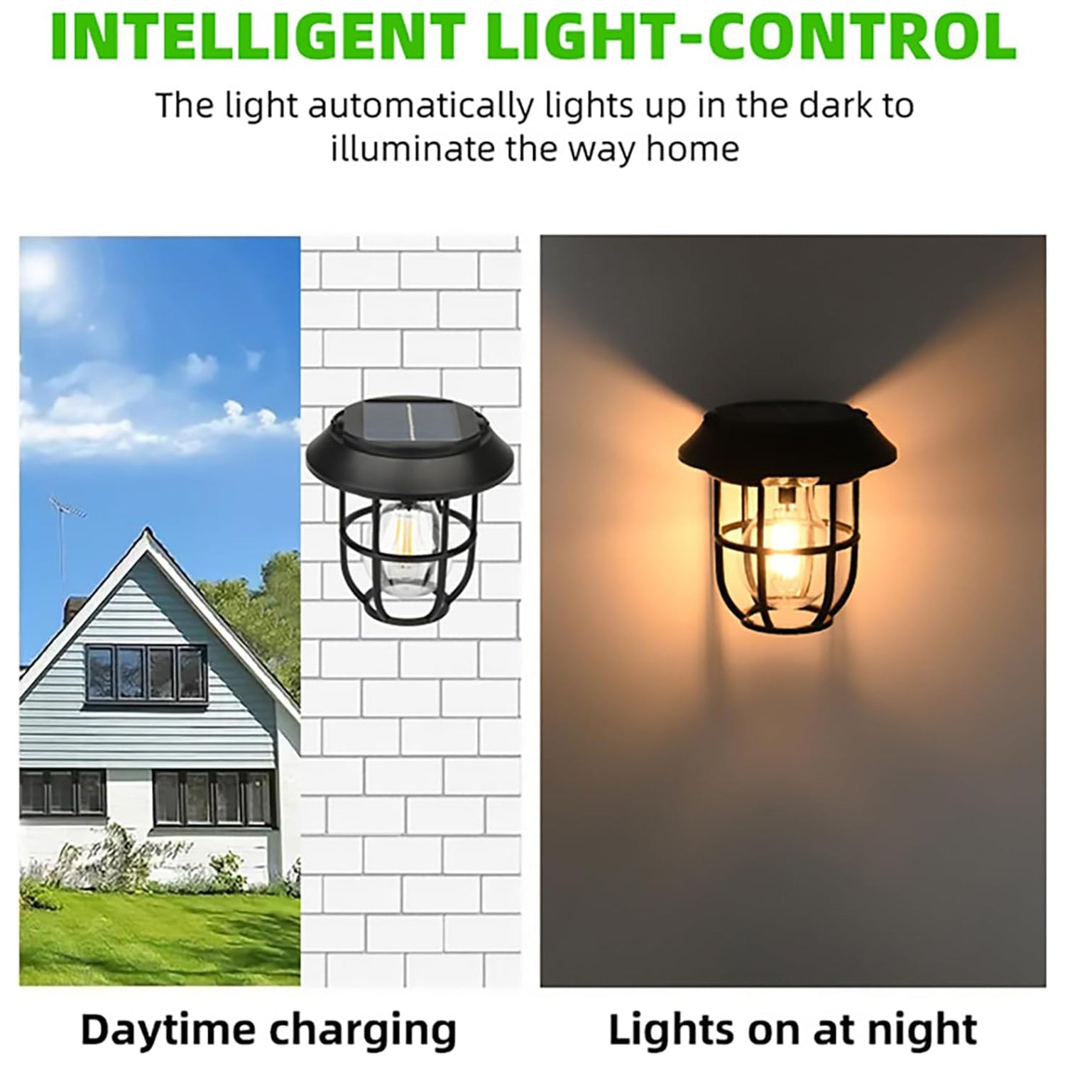 Solar Lantern Wall Lights Fixtures with Motion Sensor (1 Pc) (Stock:-600)