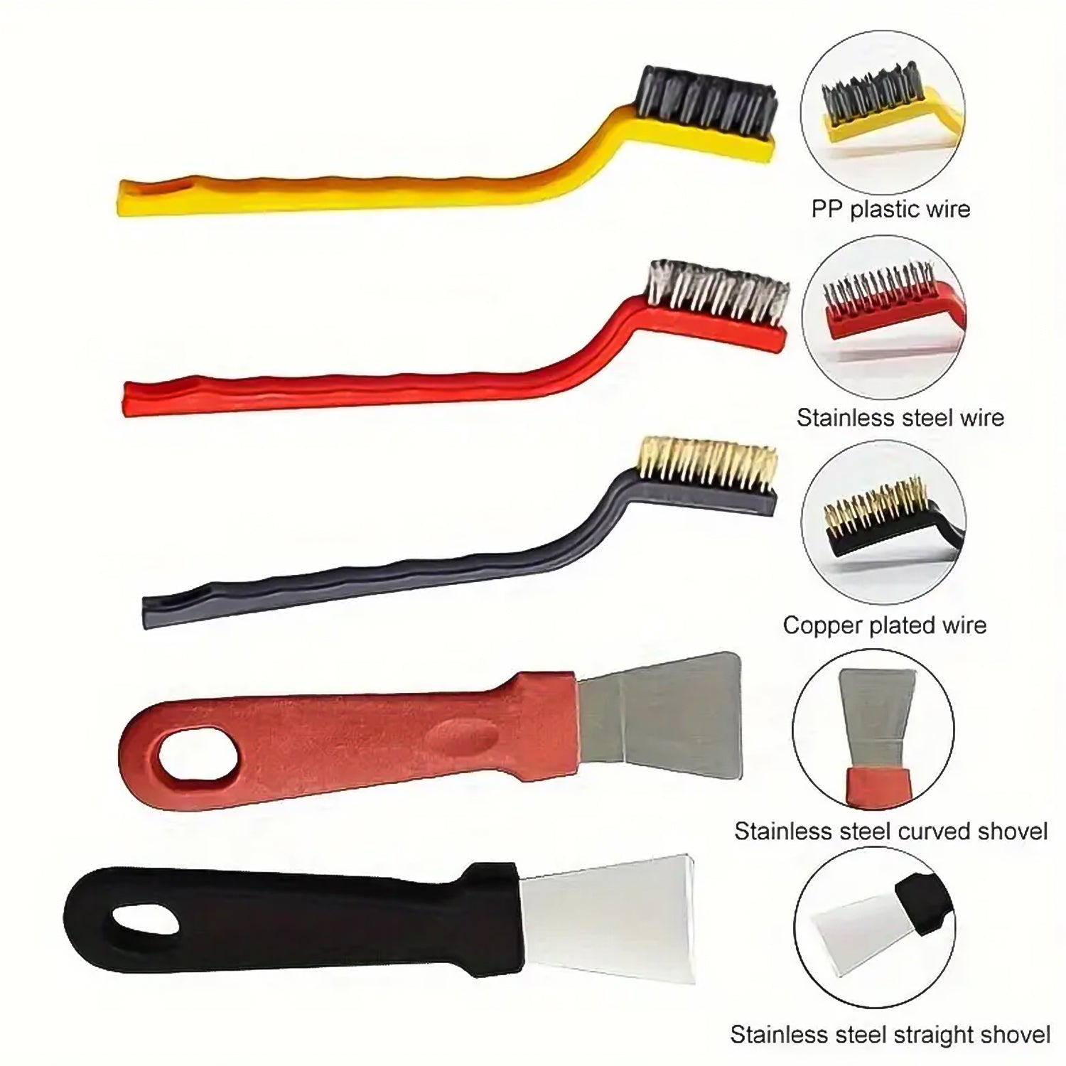 Wire Brush and Scraper Set (5 Pcs Set)