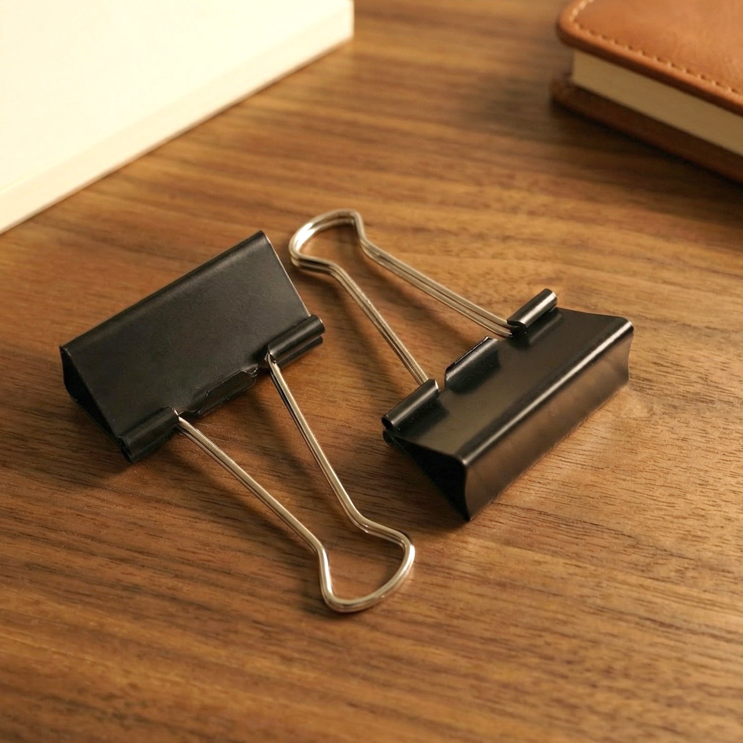 Extra Large Heavy-Duty Black Binder Clips Set (41 mm, 12 Pc) (Stock:-120)