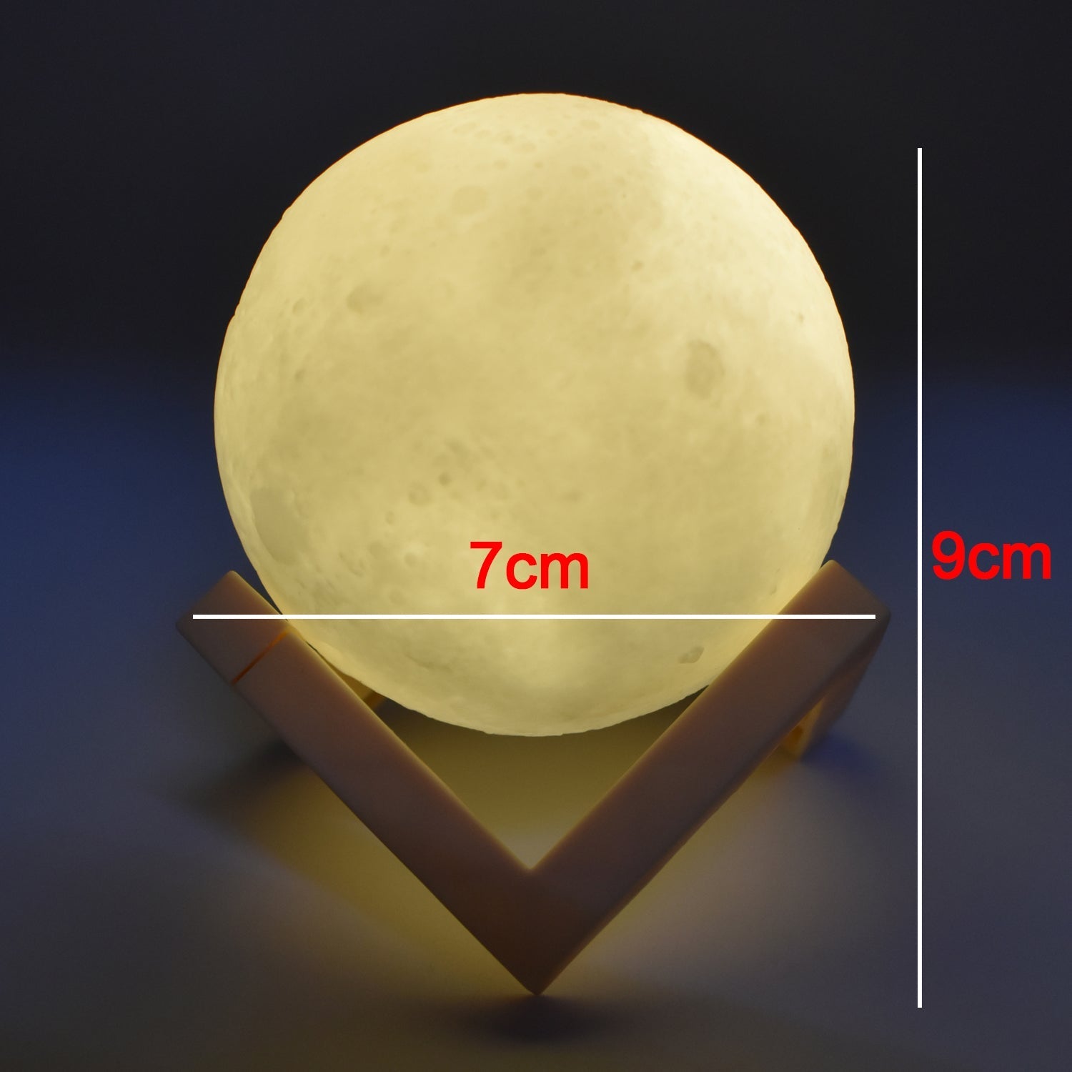 6031 3D Rechargeable Moon Lamp with Touch Control Adjust Brightness DeoDap