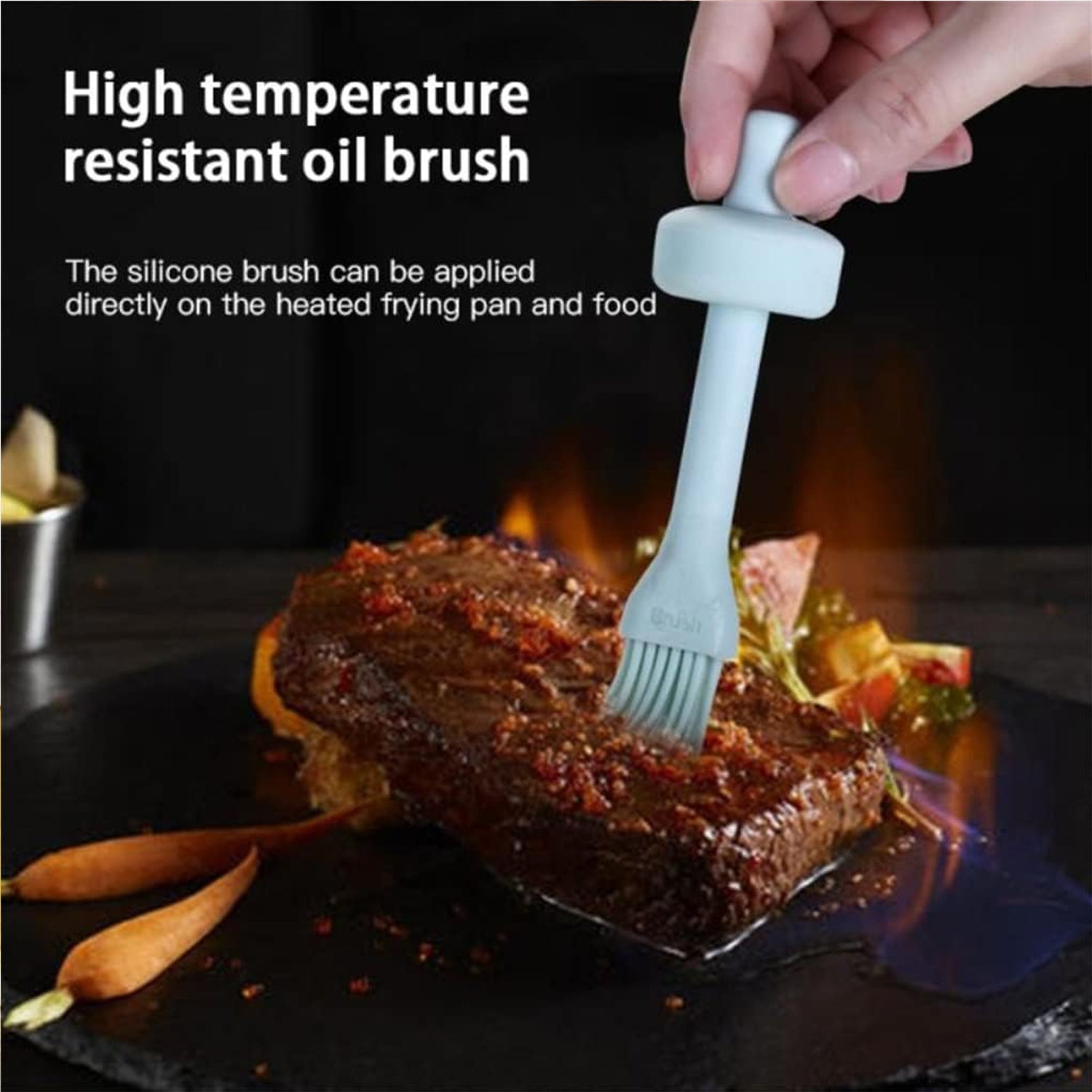 2 in 1 Glass Oil dispenser jar / Bottle with brush (1 Set) (Stock:-400)