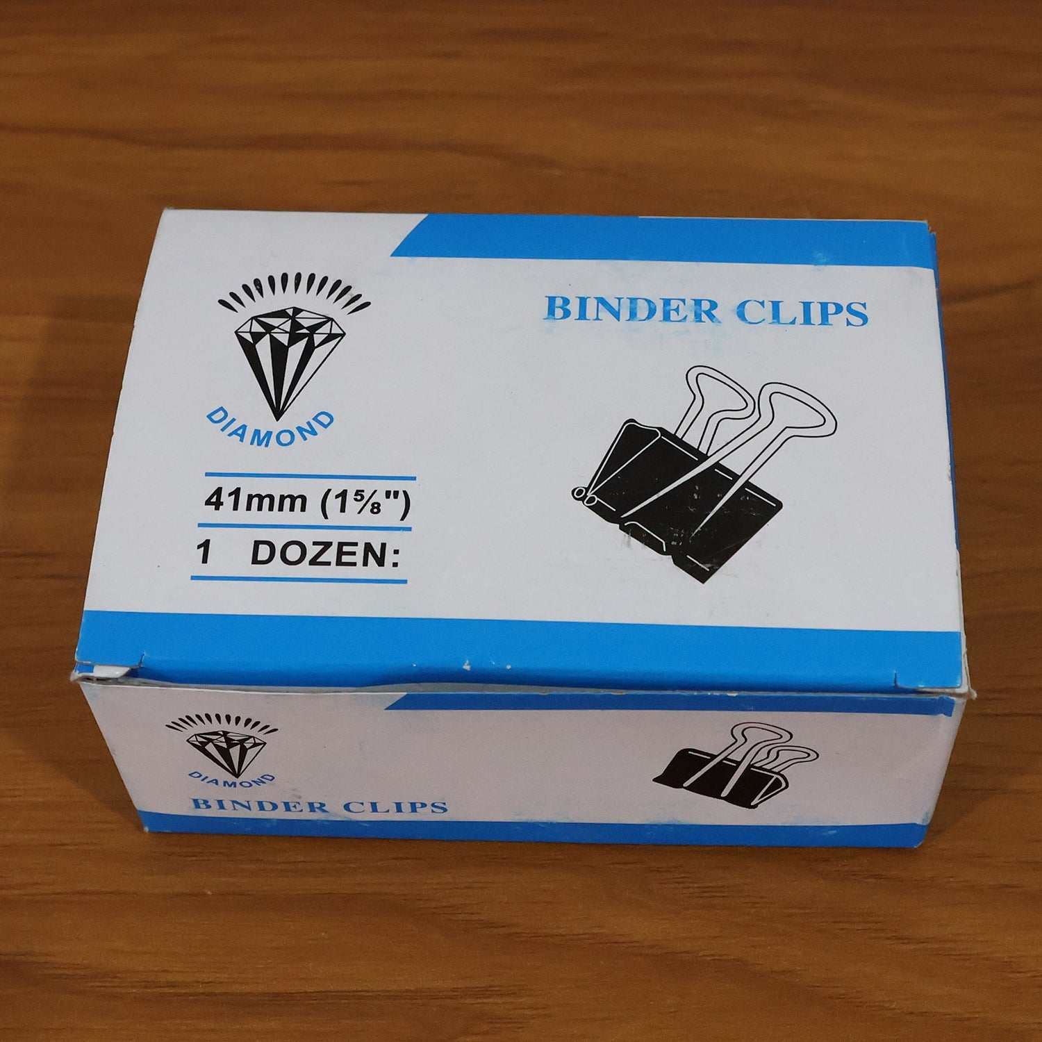 Medium Size Heavy-Duty Black Binder Clips Set (32 mm, 12 Pc) (Stock:-120)