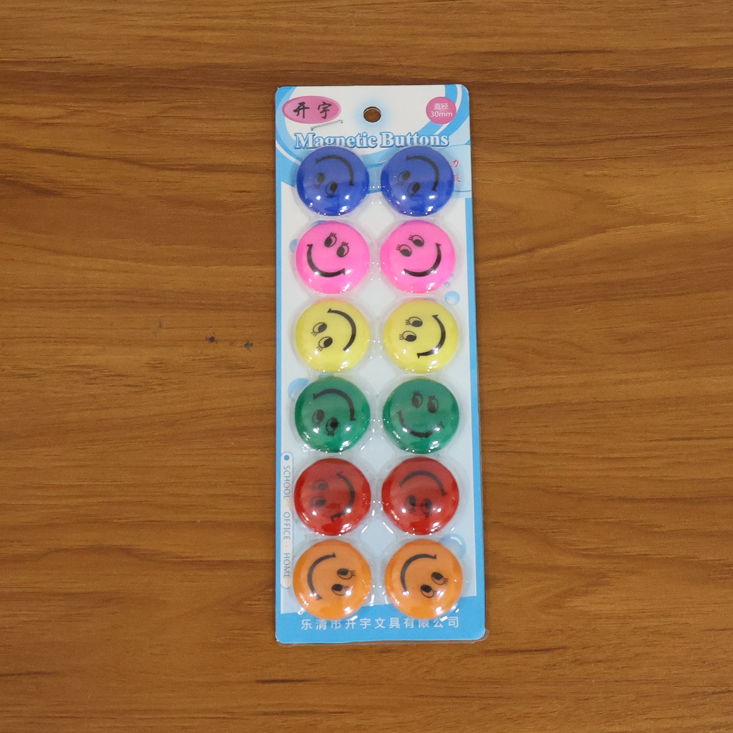 Colorful Smiley Face Magnetic Buttons Set (12 Pc Set) (Stock:-800)