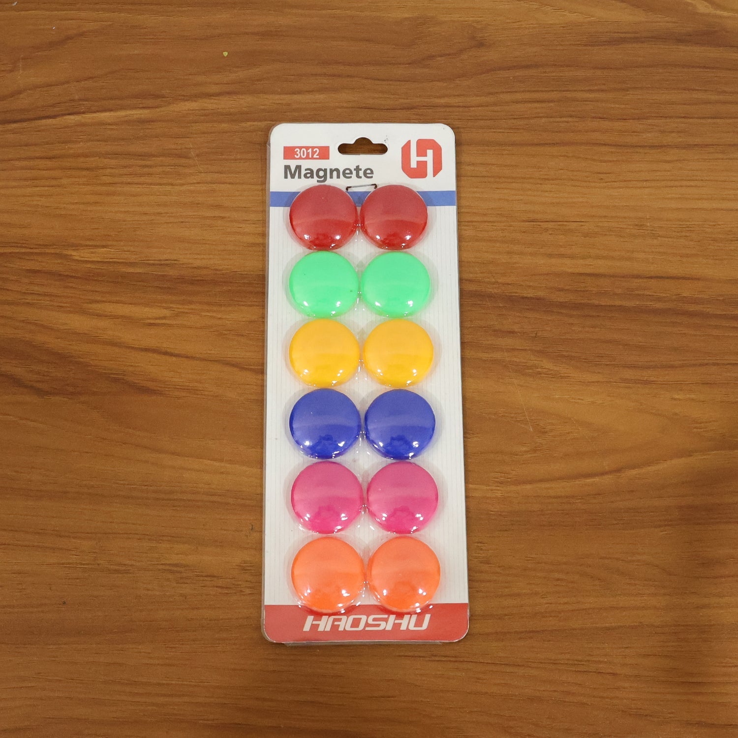 Colorful Round Refrigerator Magnets Set (12 Pc Set) (Stock:-400)