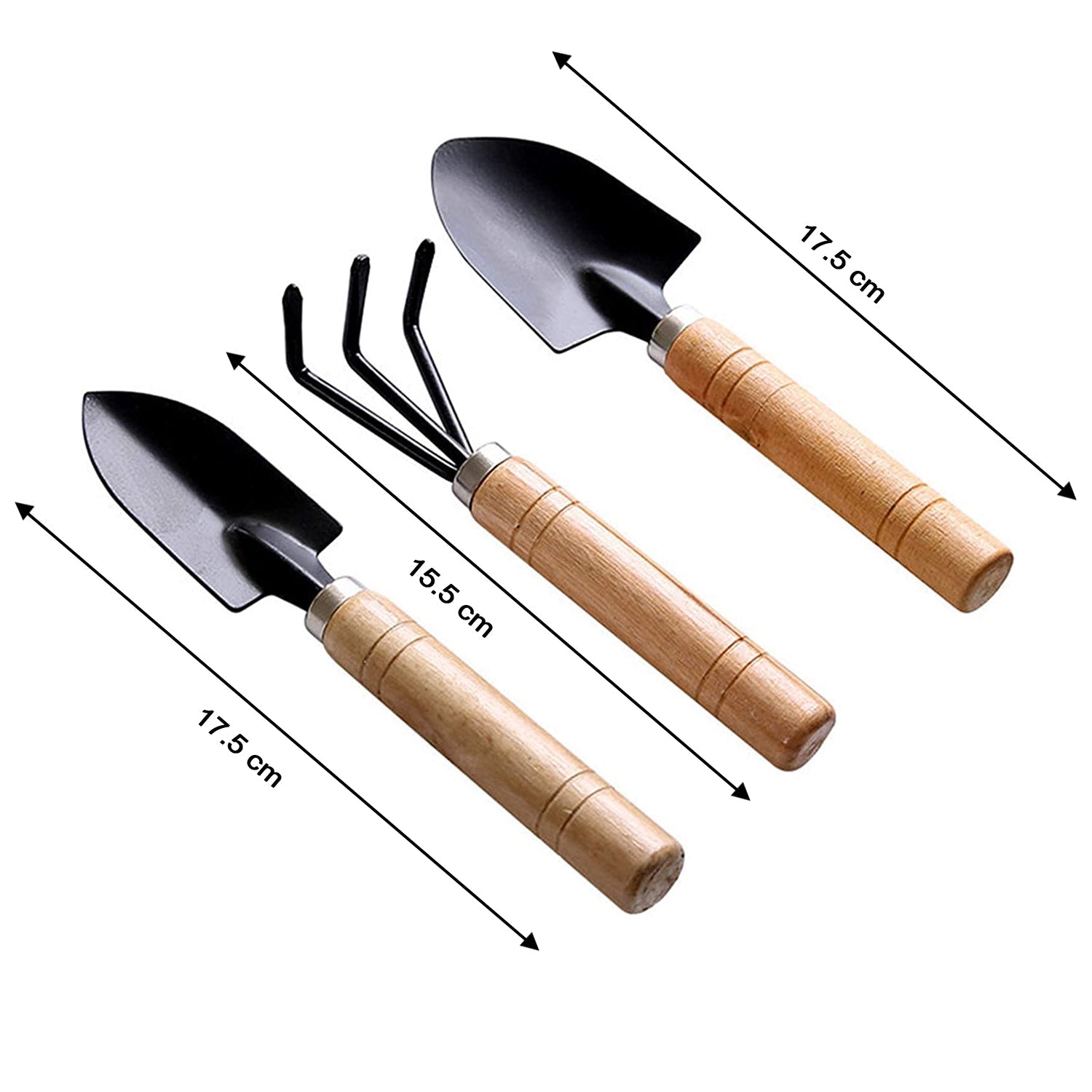 Wooden Handles of Garden Tools Set