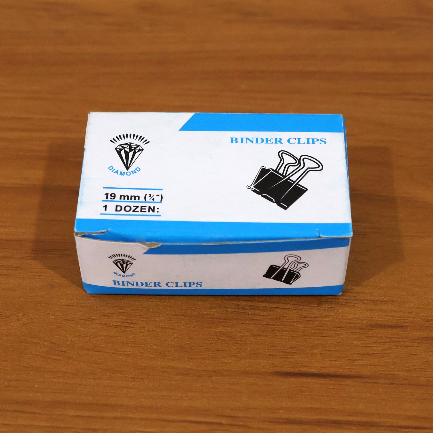 Pack of 12 black metal binder clips