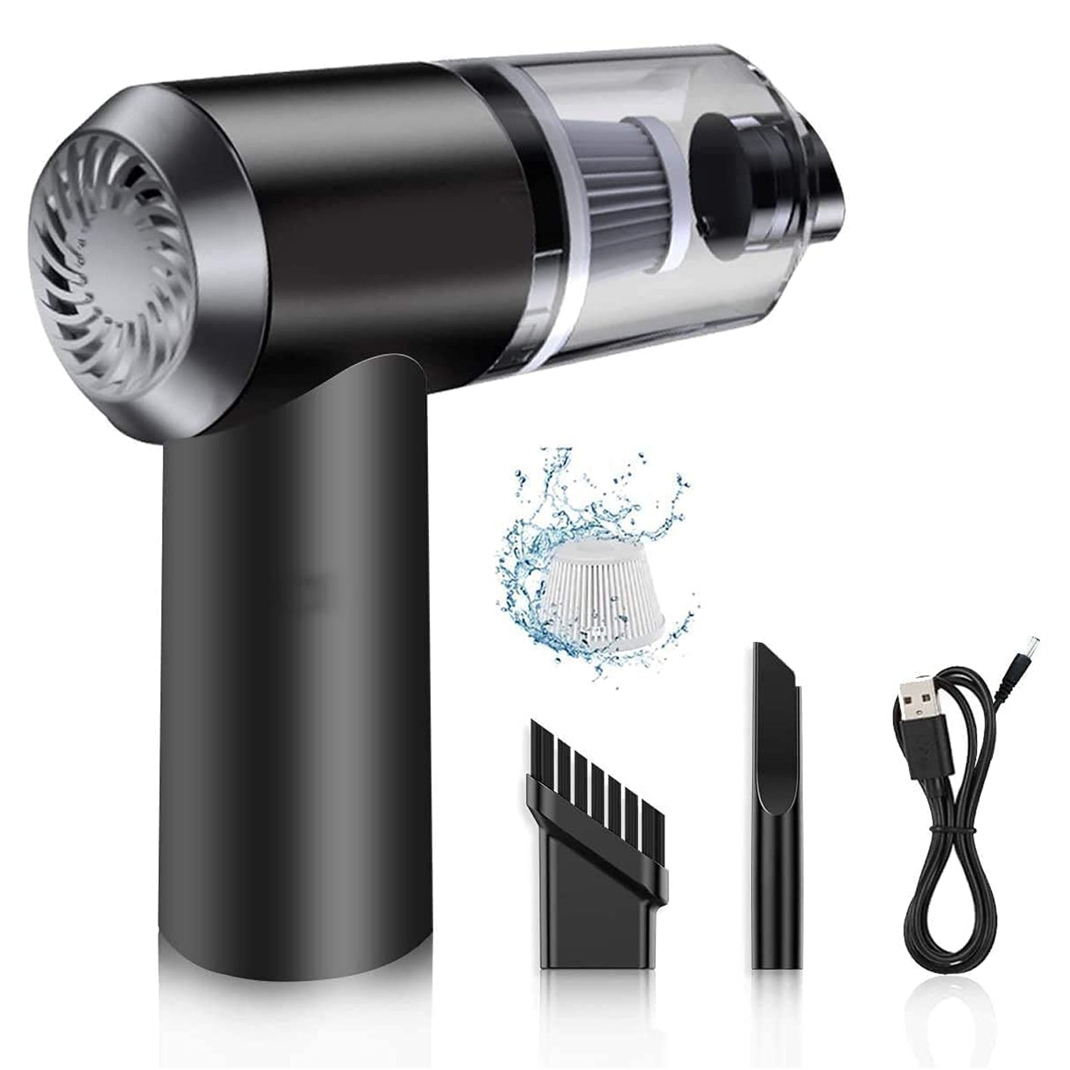 2 in 1 Wireless Vacuum Cleaner – 120W Handheld USB Rechargeable for Home & Car (1 Pc) (stock :-1200)