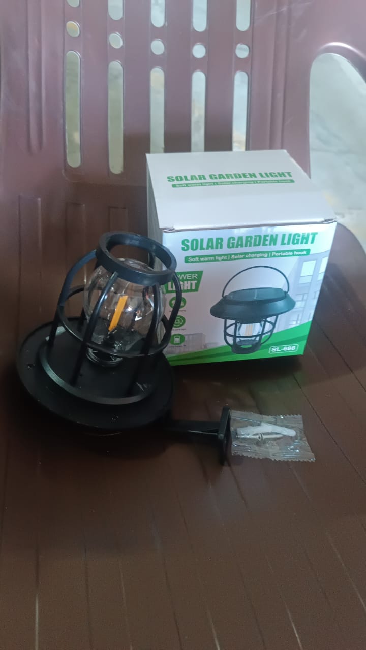 Solar Lantern Wall Lights Fixtures with Motion Sensor (1 Pc) (Stock:-600)