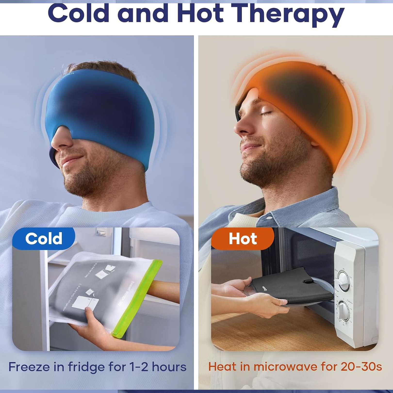 Migraine and Headache Relief Cap: Ice Wrap for Tension & Sinus Relief (Stock:-2000)