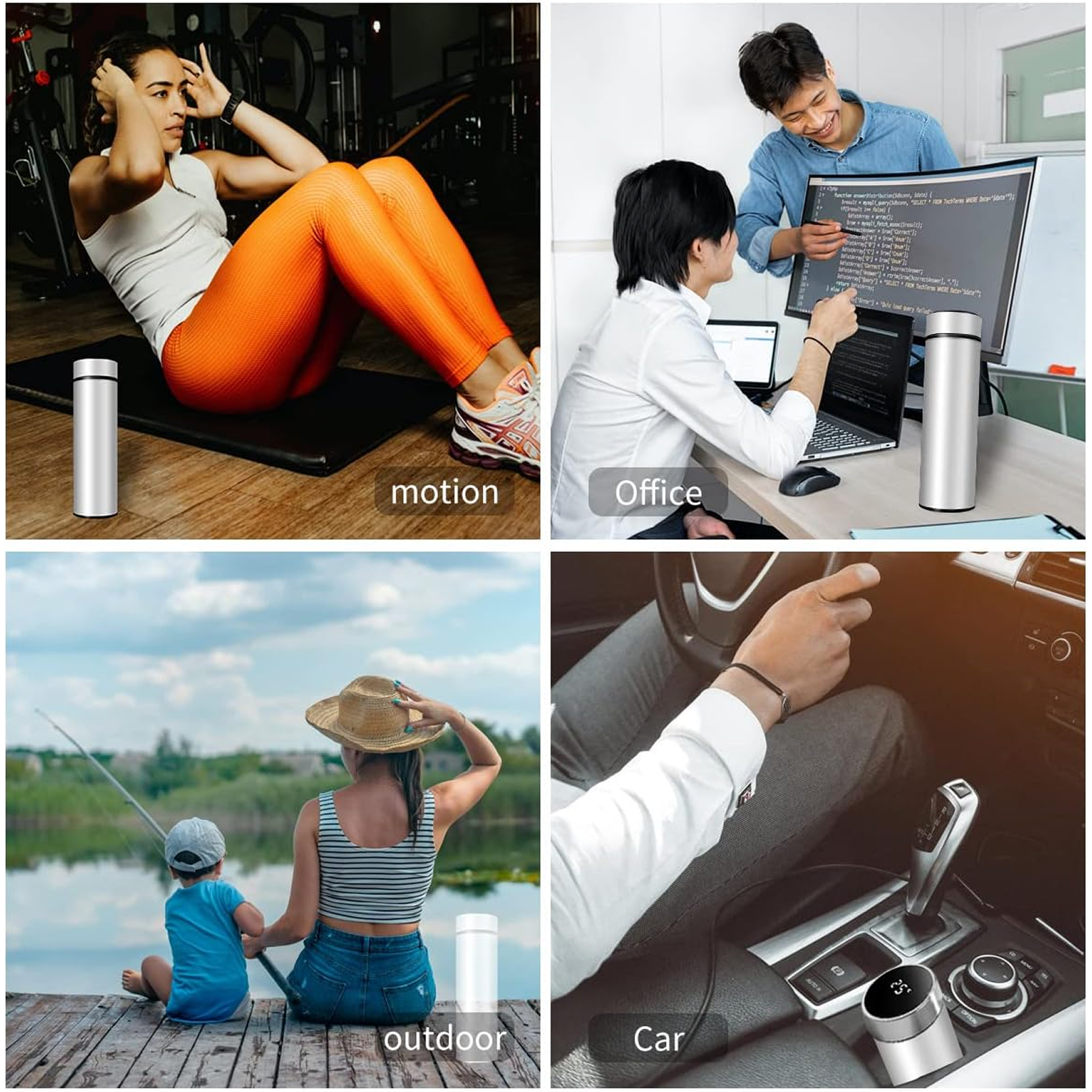 0726 Vacuum Insulated Water Bottle with LED Temperature Display (1 Pc / Multicolor) (stock :-3500)