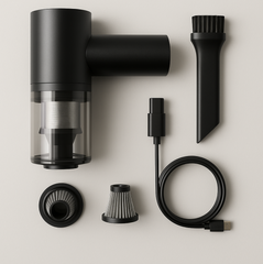 2 in 1 Wireless Vacuum Cleaner – 120W Handheld USB Rechargeable for Home & Car (1 Pc) (stock :-1200)