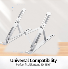 Metal Portable Laptop Stand – 6-Angle Adjustable Riser for Laptops, Phones & Tablets (Stock:-500)