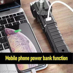 Compact LED torch side view with USB charging port