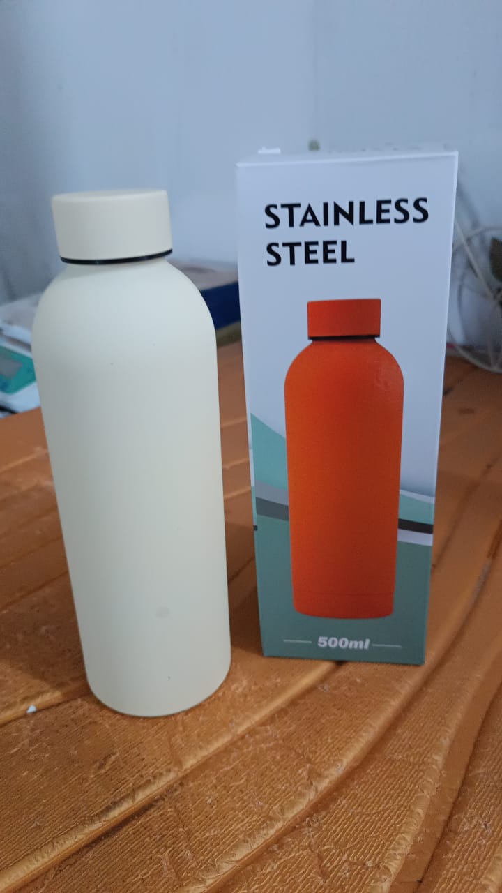 Stainless Steel Double Wall Vacuum-Insulated Drink Water (Mix Color / 500 ML Approx) (Stock:-2500)
