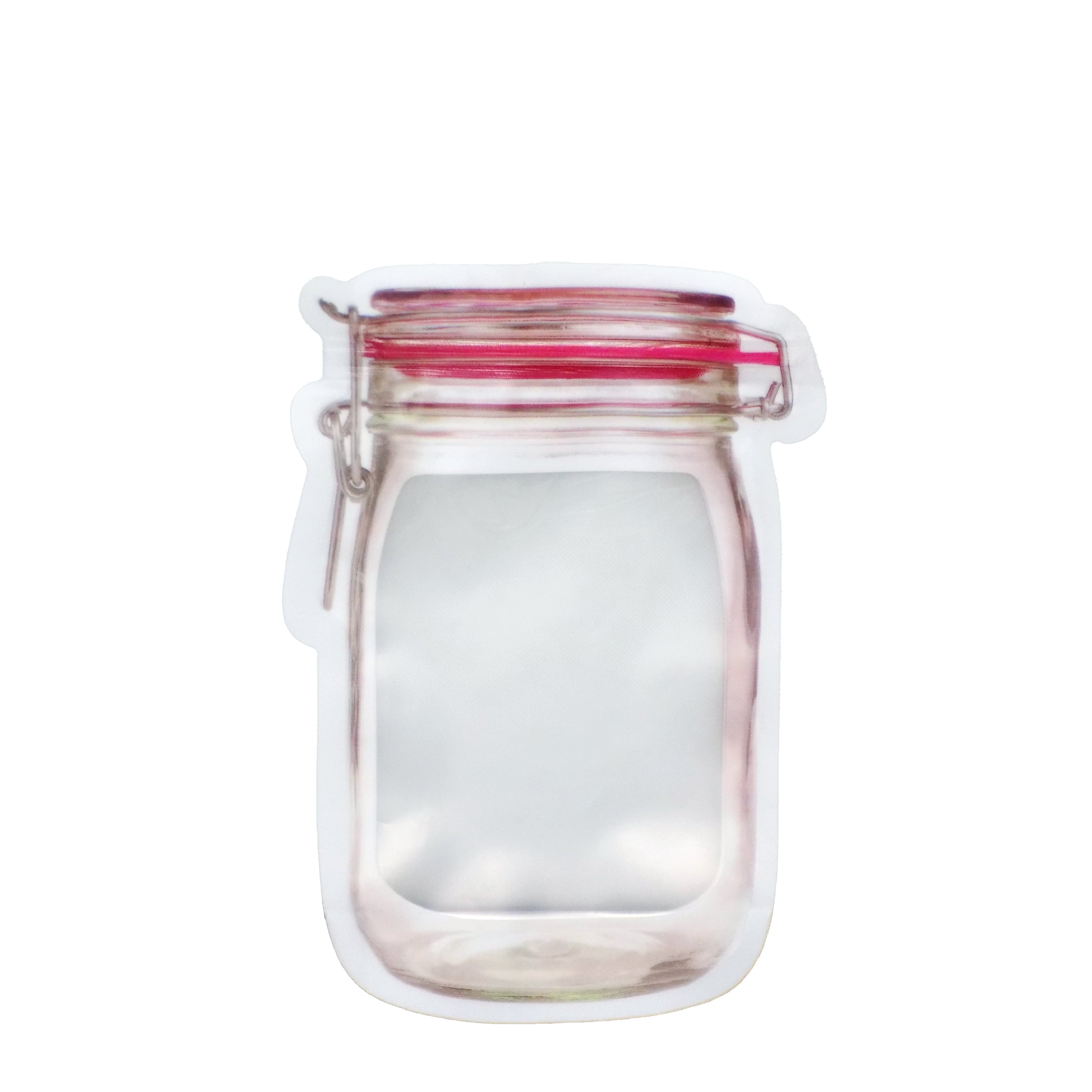 1074 Reusable Airtight Seal Plastic Food Storage Mason Jar Zipper (500ml) (4000 Pc Moq)