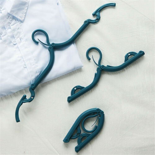 1432 Portable & Foldable Multicolor Plastic Hangers (1pc) DeoDap