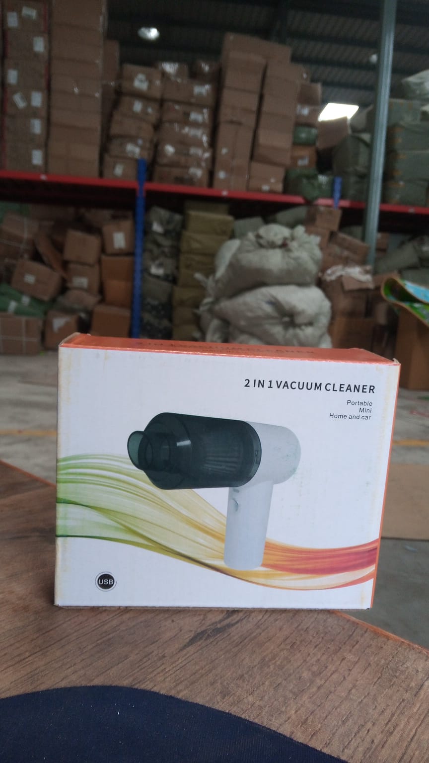 2 in 1 Wireless Vacuum Cleaner – 120W Handheld USB Rechargeable for Home & Car (1 Pc) (stock :-1200)