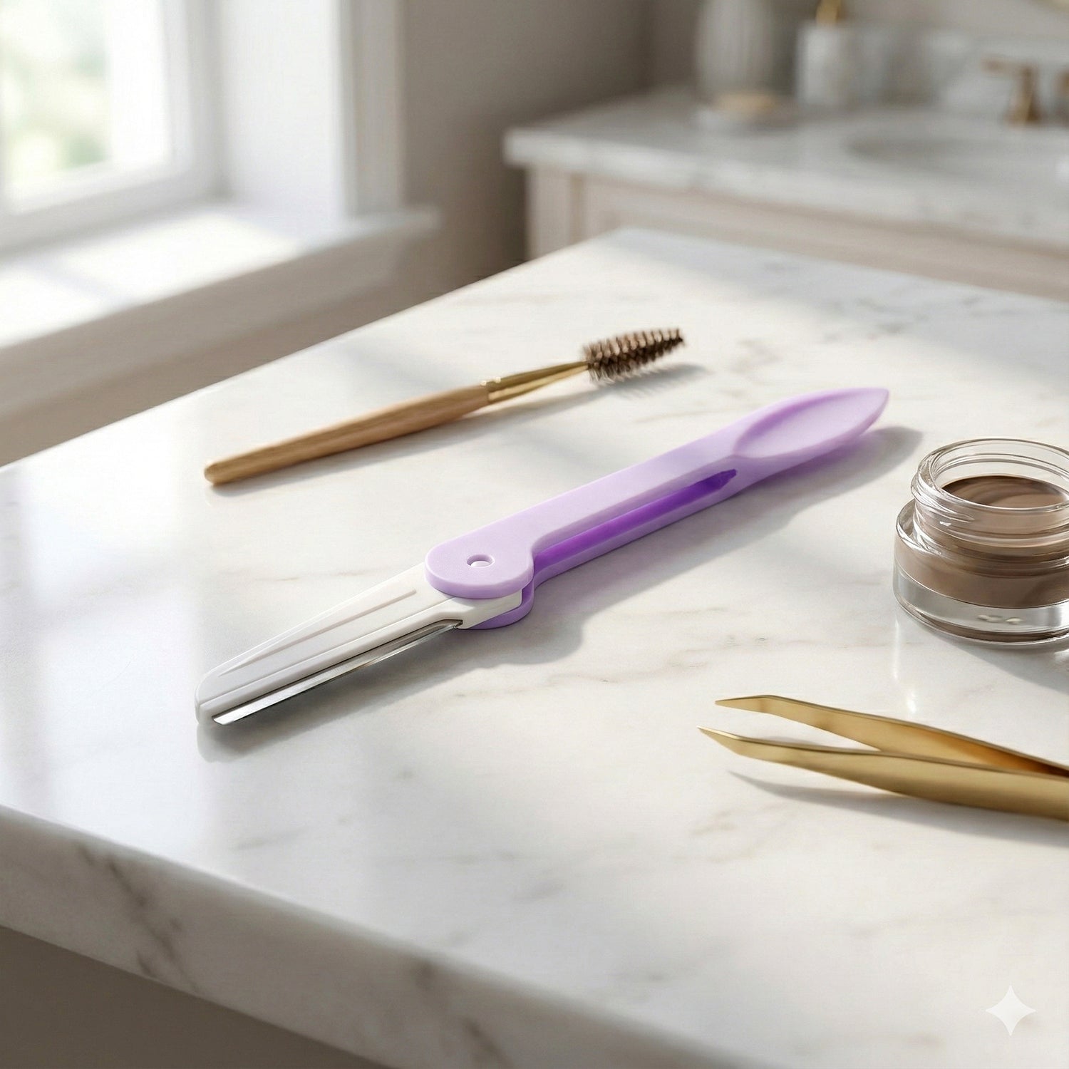 Eyebrow facial hair razor with 3 Replaceable Blades (Stock:-720)