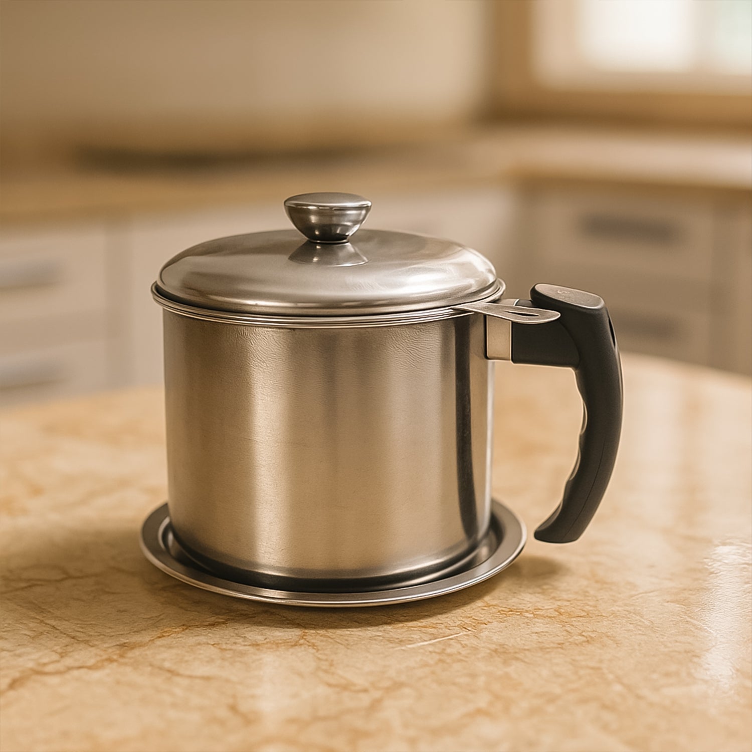 Premium Stainless Steel Oil Filter Pot (1.3 Ltr) (Stock:-800)