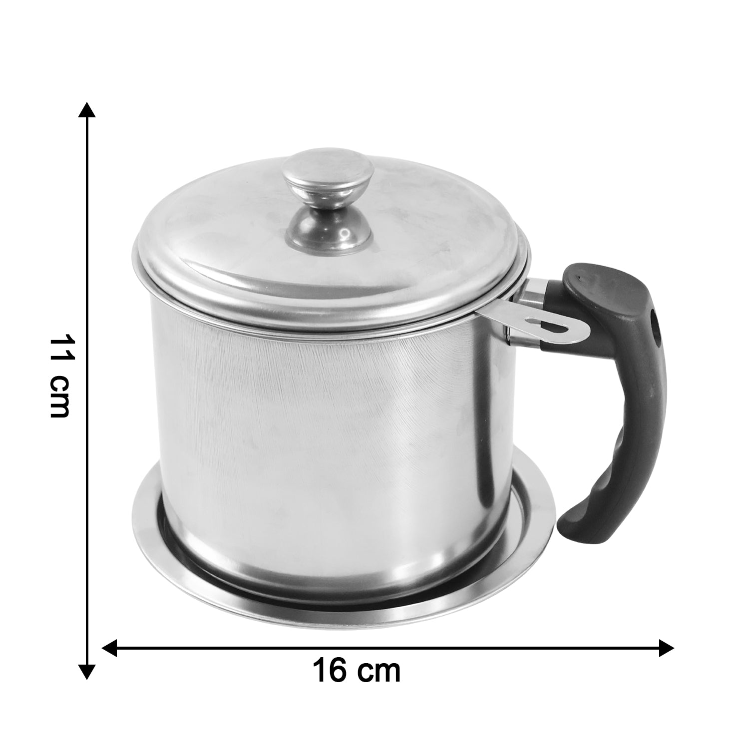 Premium Stainless Steel Oil Filter Pot (1.3 Ltr) (Stock:-800)