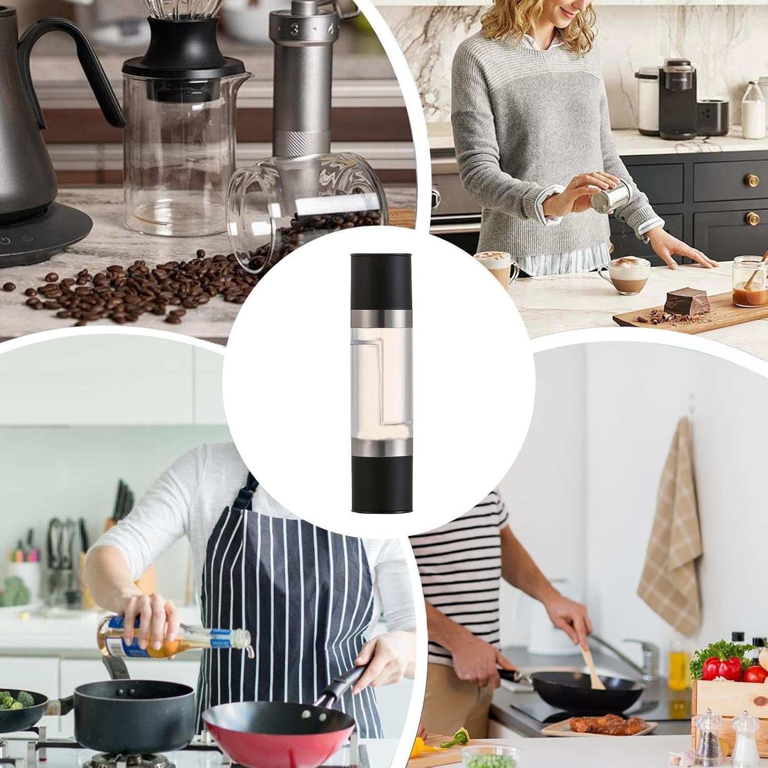 2-in-1 Stainless Steel Salt and Pepper Grinder (stock :-500)