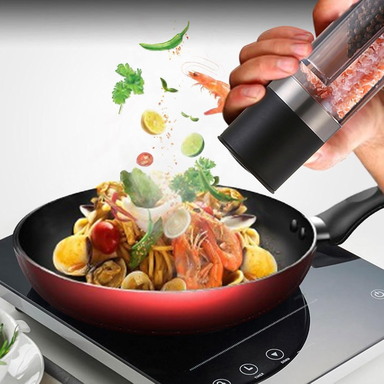 2-in-1 Stainless Steel Salt and Pepper Grinder (stock :-500)