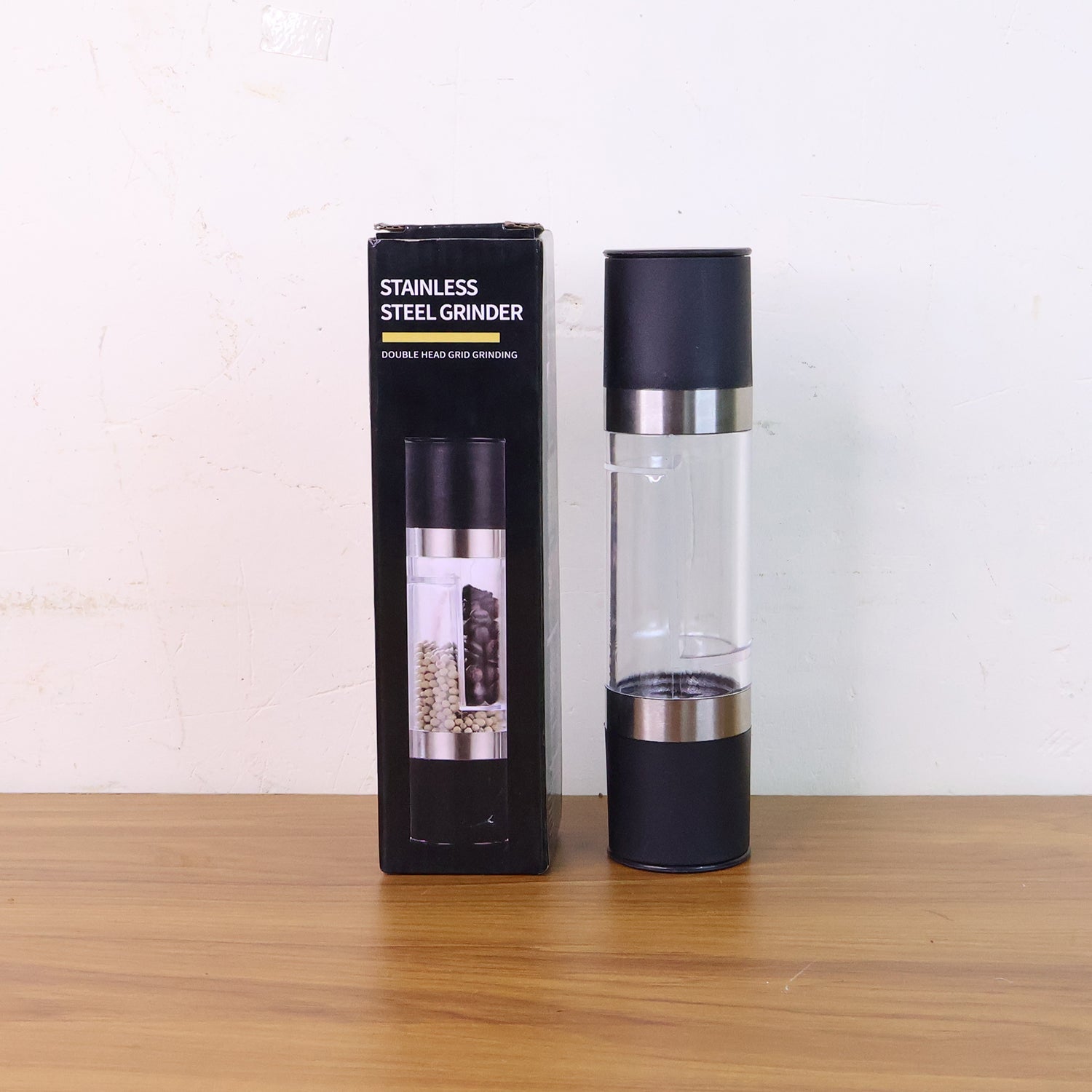 2-in-1 Stainless Steel Salt and Pepper Grinder (stock :-500)