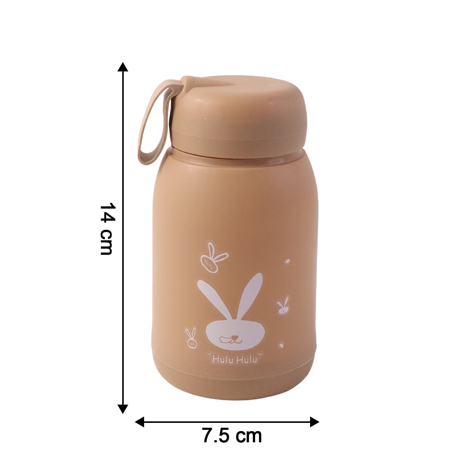 Cute Bunny Print Glass Drinking Bottle (330ML / 1 Pc, Mix Color) (Stock:-6400)