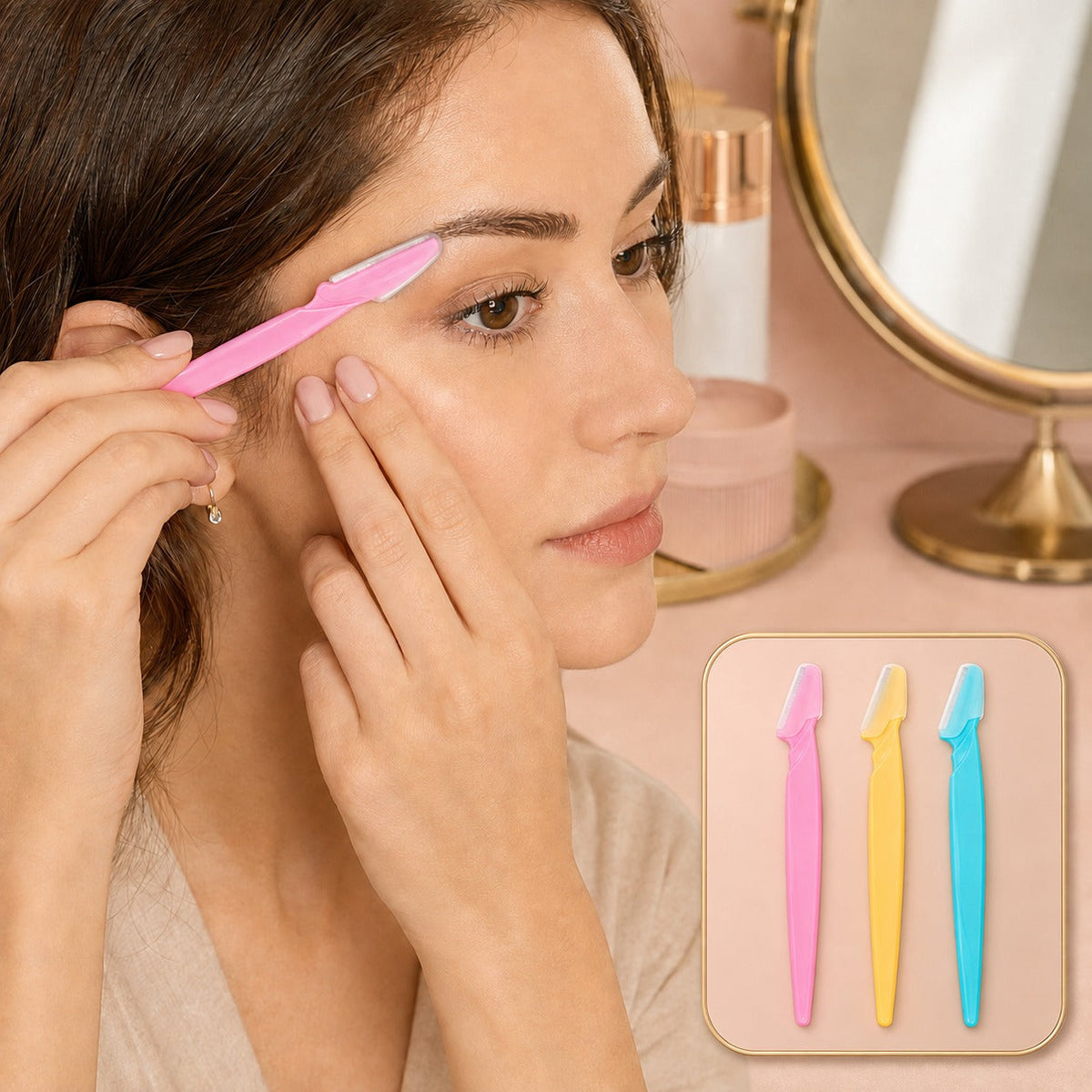 Facial Hair Remover â€“ Painless 3-Pack Razor | Velvet Wellness (Stock:-1440)