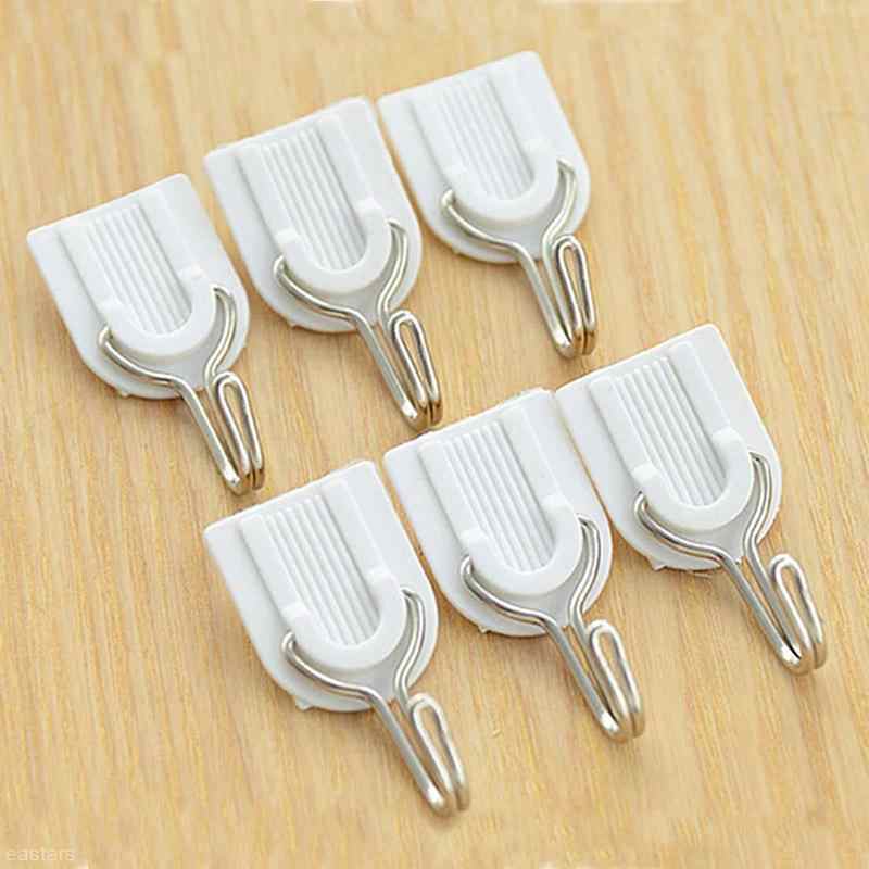 1627 Adhesive Sticker ABS Plastic Hook Towel Hanger for Kitchen/Bathroom DeoDap