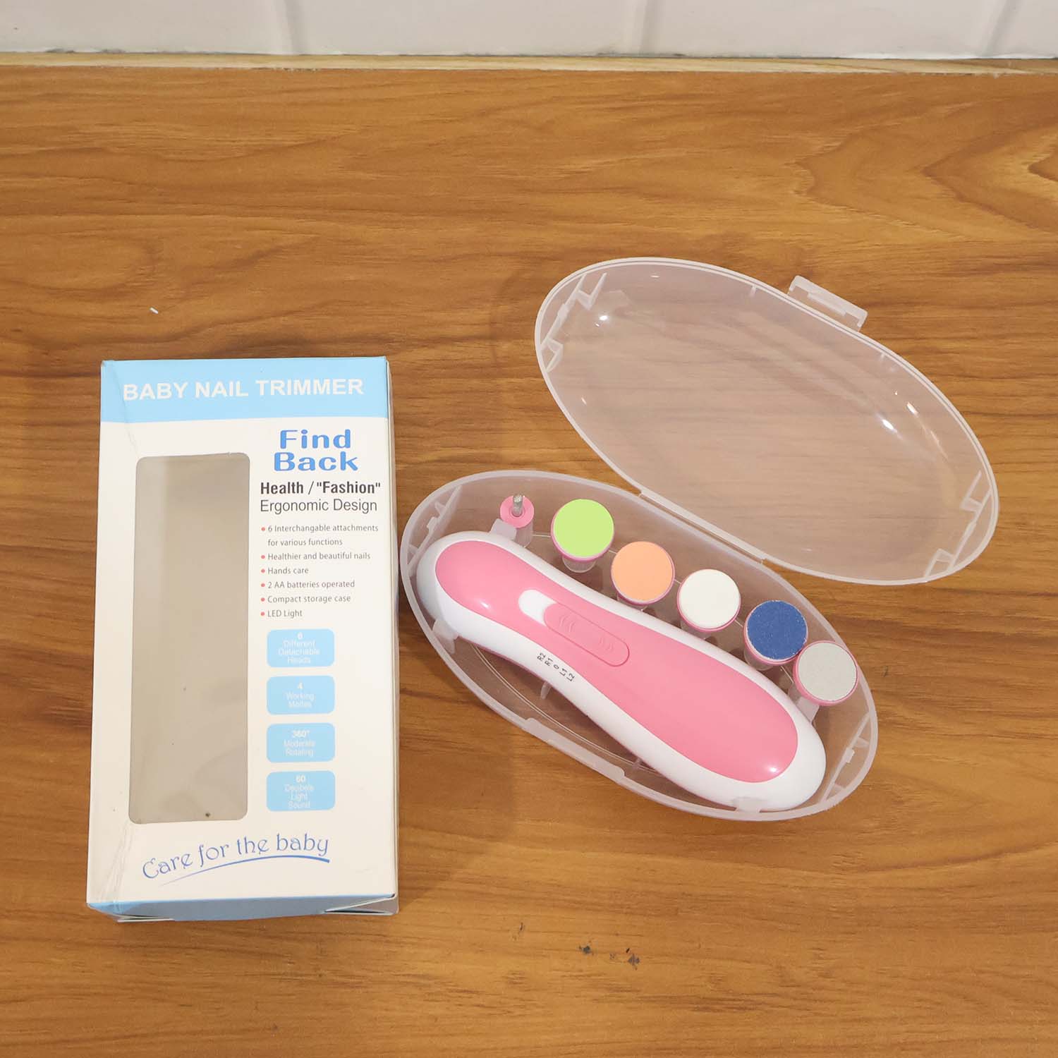 Electric Baby Nail Trimmer with Grinding Heads for Newborn Infant and Toddler (Stock:-1000)