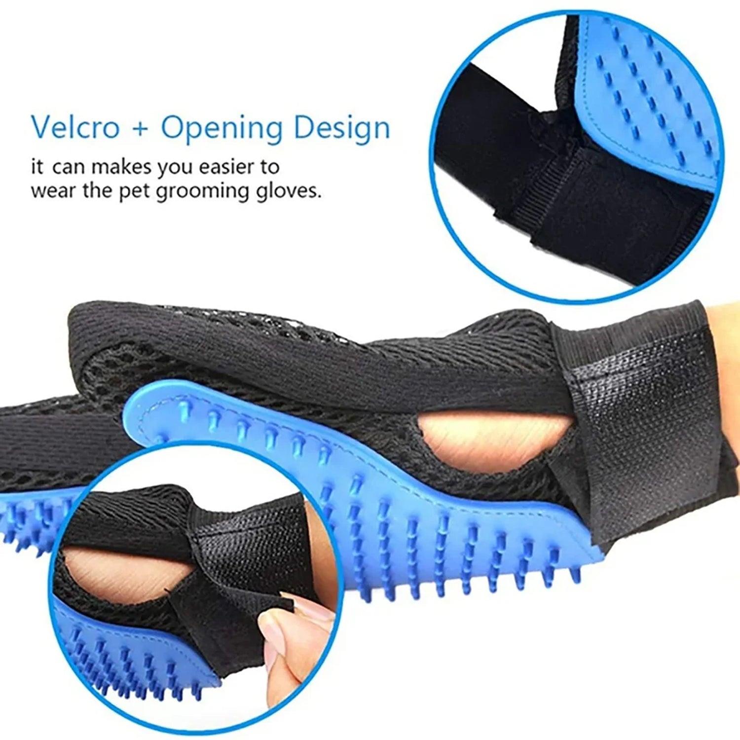 5 Finger Deshedding Glove (1 Pc) (Stock:-7000)