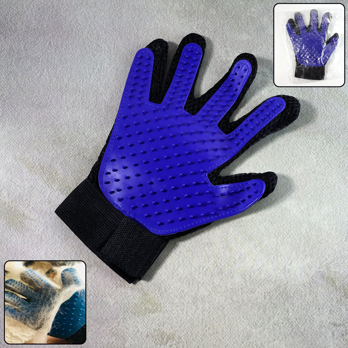 5 Finger Deshedding Glove (1 Pc) (Stock:-7000)