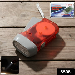 2-LED Hand Press Torch – Battery-Free Hand Crank Flashlight (Stock:-1400)